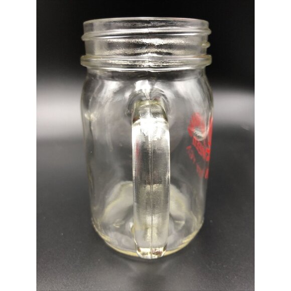JEREMIAH WEED SWEET TEA MASON JAR GLASS MUG HANDLE LOGO BAR PROMO - Picture 4 of 6